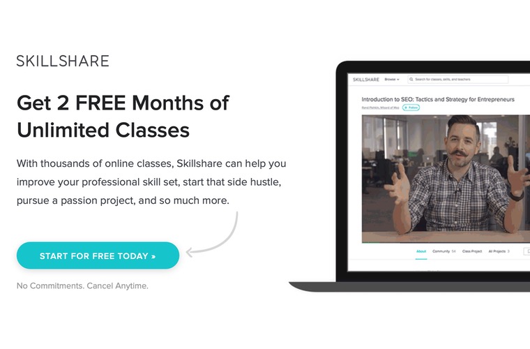 2 Month Free Trial of Skillshare Premium